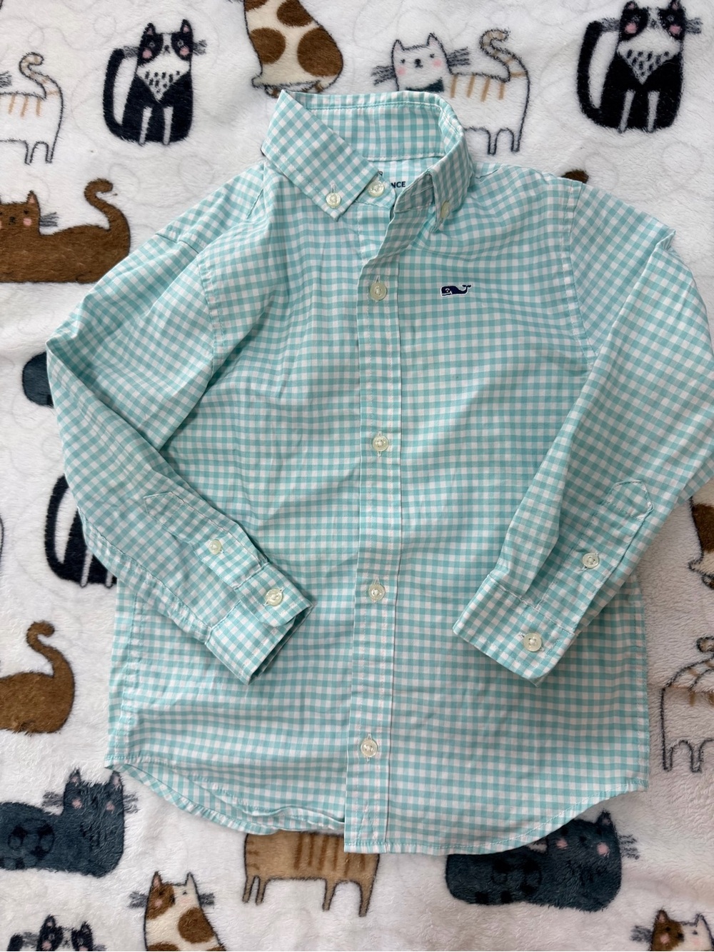 3x$27 Vineyard Vines Boys' Mint Gingham Button-Down Shirt